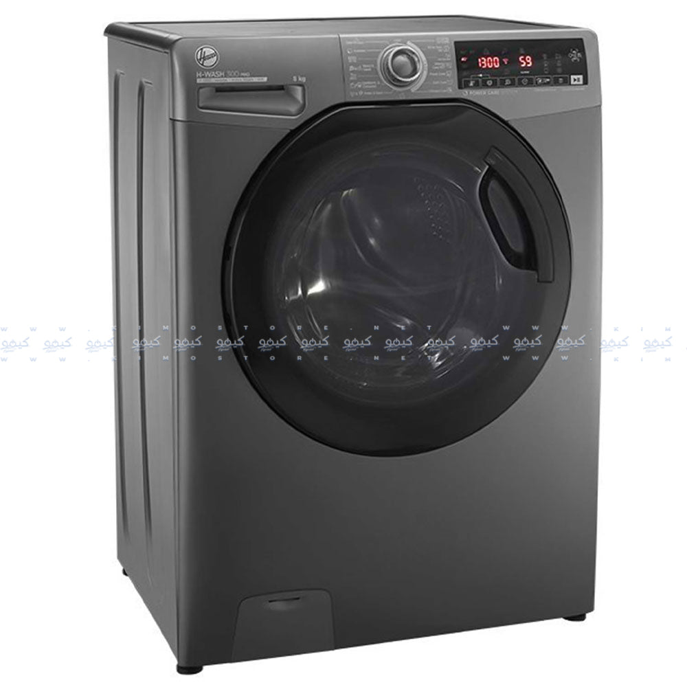 Hoover Front Load Fully Automatic Washing Machine Inverter H3WS38TAMF7R-ELA 8Kg - Silver