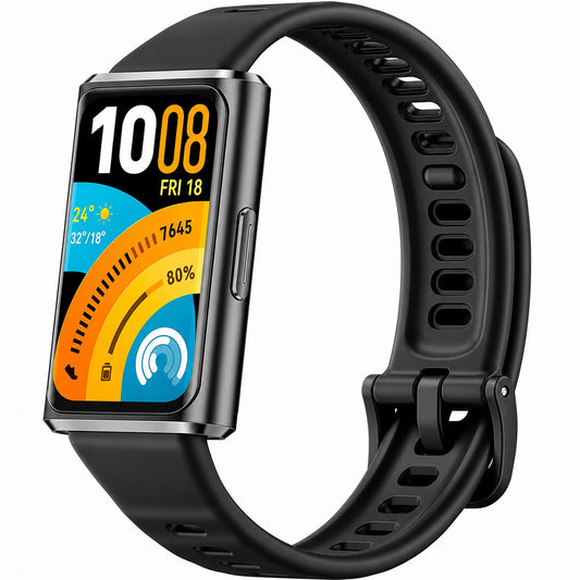 Huawei Band 11 Pro CDY-B49 Matte Black Aluminum Case With Black Fluoroelastomer Strap