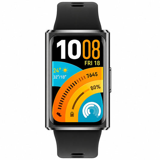 Huawei Band 11 Pro CDY-B49 Matte Black Aluminum Case With Black Fluoroelastomer Strap
