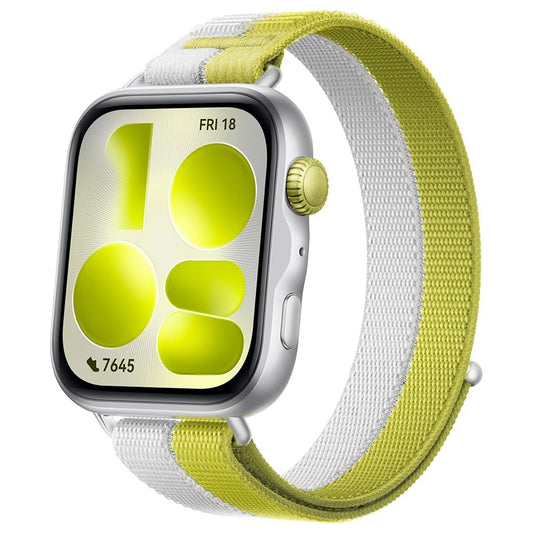 Huawei Watch Fit 5 NKI-B19 Silver Aluminum Case With Green x Grey Nylon Strap