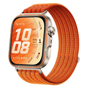 ساعة سمارت هواوي Fit 5 Pro NKI-B29 هيكل الومنيوم رمادي مع سوار نايلون برتقالي