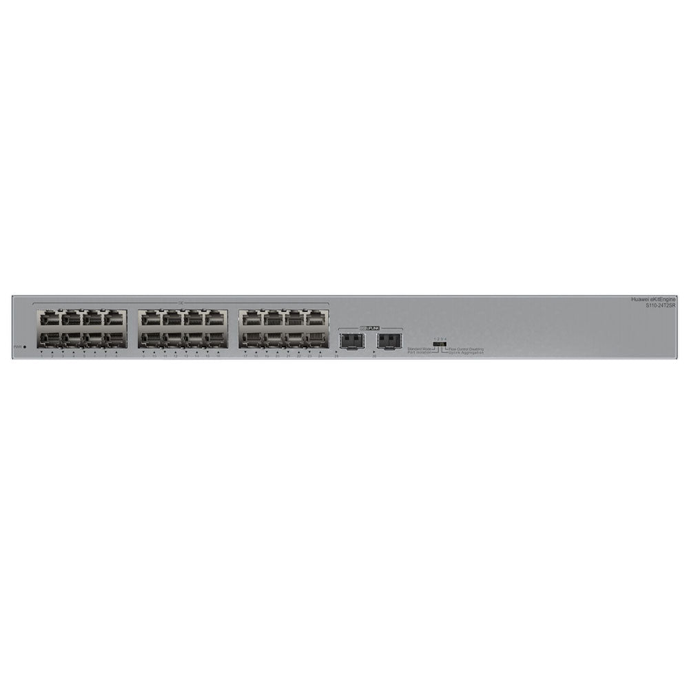 سويتش هواوي 24 منفذ 10/100/1000 ميجابت في الثانية Unmanaged Rackmount eKitEngine S110-24T2SR + منفذين SFP جيجابت