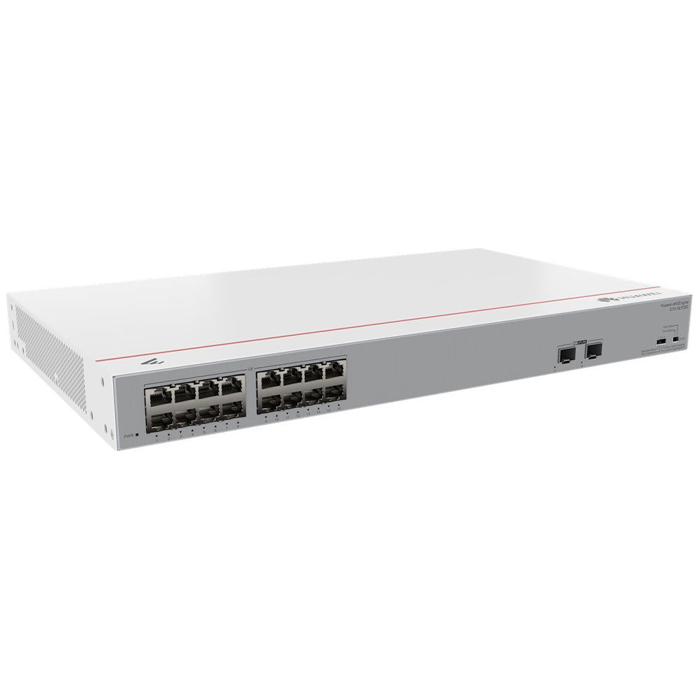 Huawei eKitEngine S110-16LP2SR Unmanaged Rackmount PoE+ Switch 16 Ports 101001000Mbps + 2 Ports Gigabit SFP 