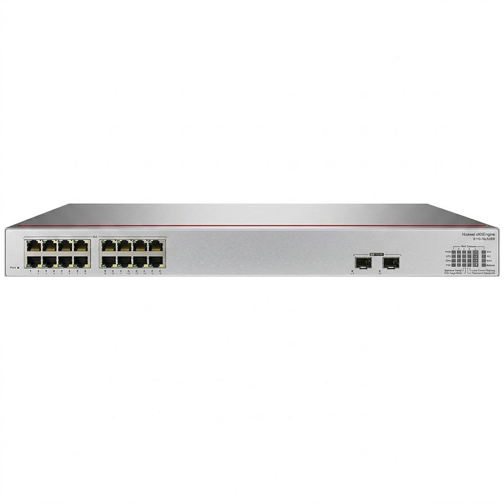 Huawei eKitEngine S110-16LP2SR Unmanaged Rackmount Switch 16 Ports PoE+ 101001000Mbps + 2 Ports SFP 101001000Mbps 124W