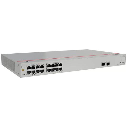 سويتش هواوي 16 منفذ 10/100/1000 ميجابت في الثانية +PoE + منفذين (SFP) 10/100/1000 ميجابت في الثانية 124 وات eKitEngine S110-16LP2SR Unmanaged Rackmount