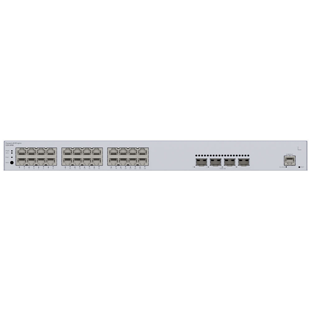 سويتش هواوي 24 منفذ 10/100/1000 ميجابت في الثانية Managed Rackmount eKitEngine S220-24P4X4 +  4 منافذ SFP جيجابت 