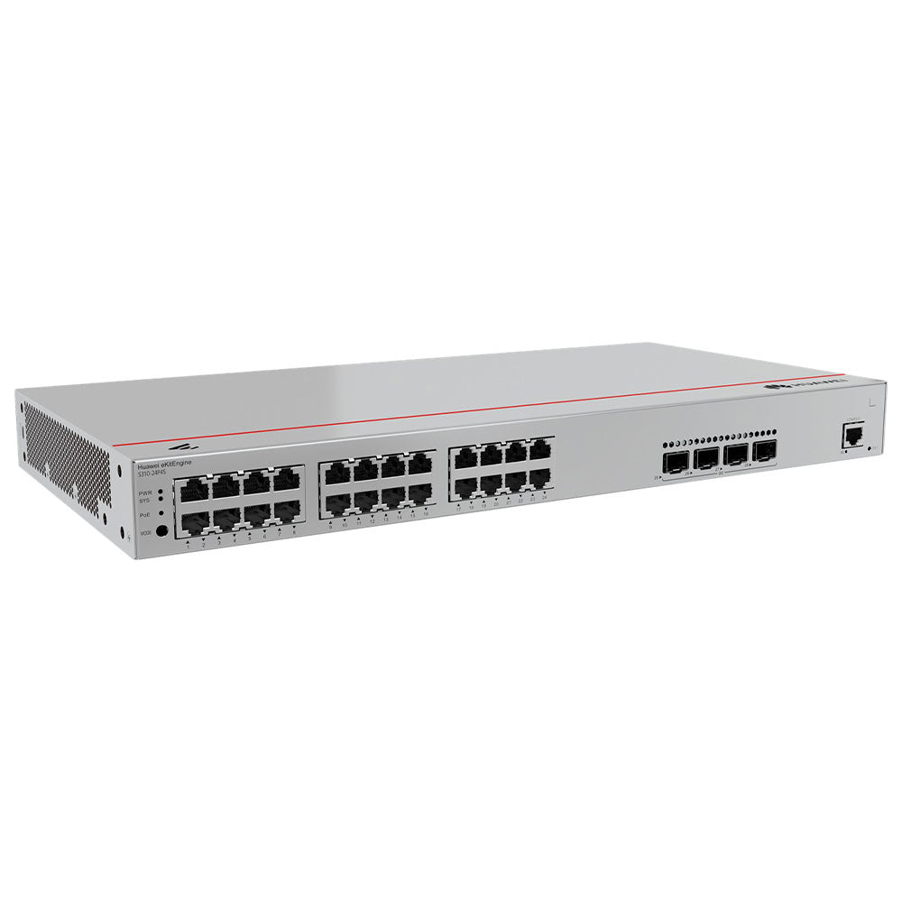 Huawei eKitEngine S310-24P4S Managed Rackmount PoE+ Switch 24 Ports 101001000Mbps + 4 Ports Gigabit SFP