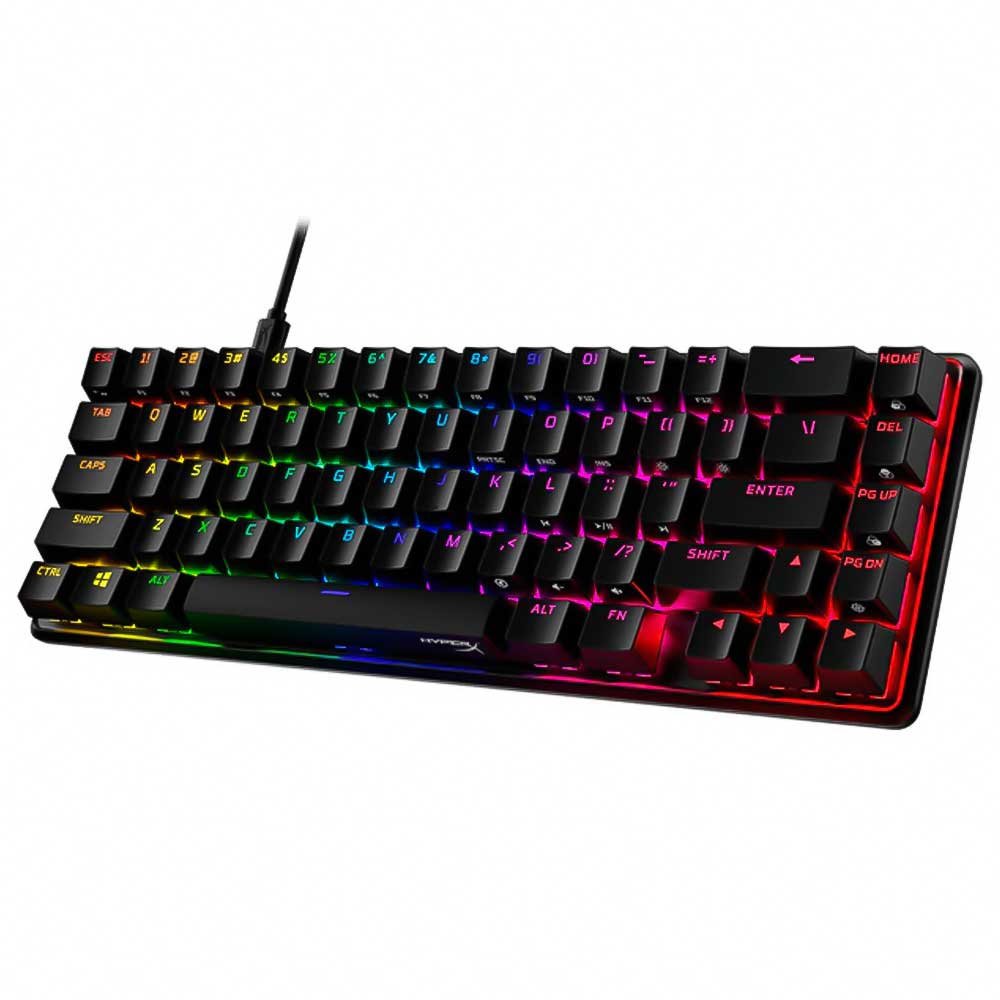 لوحة مفاتيح الألعاب السلكية HyperX Alloy Origins 65 Red Switch RGB باللغة الإنجليزية