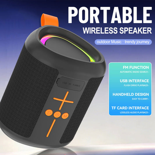 I-Conx 1609 RGB Portable Bluetooth Speaker - Black