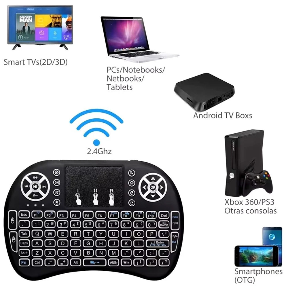 I-Rock All In One Mini Wireless Keyboard English & Arabic