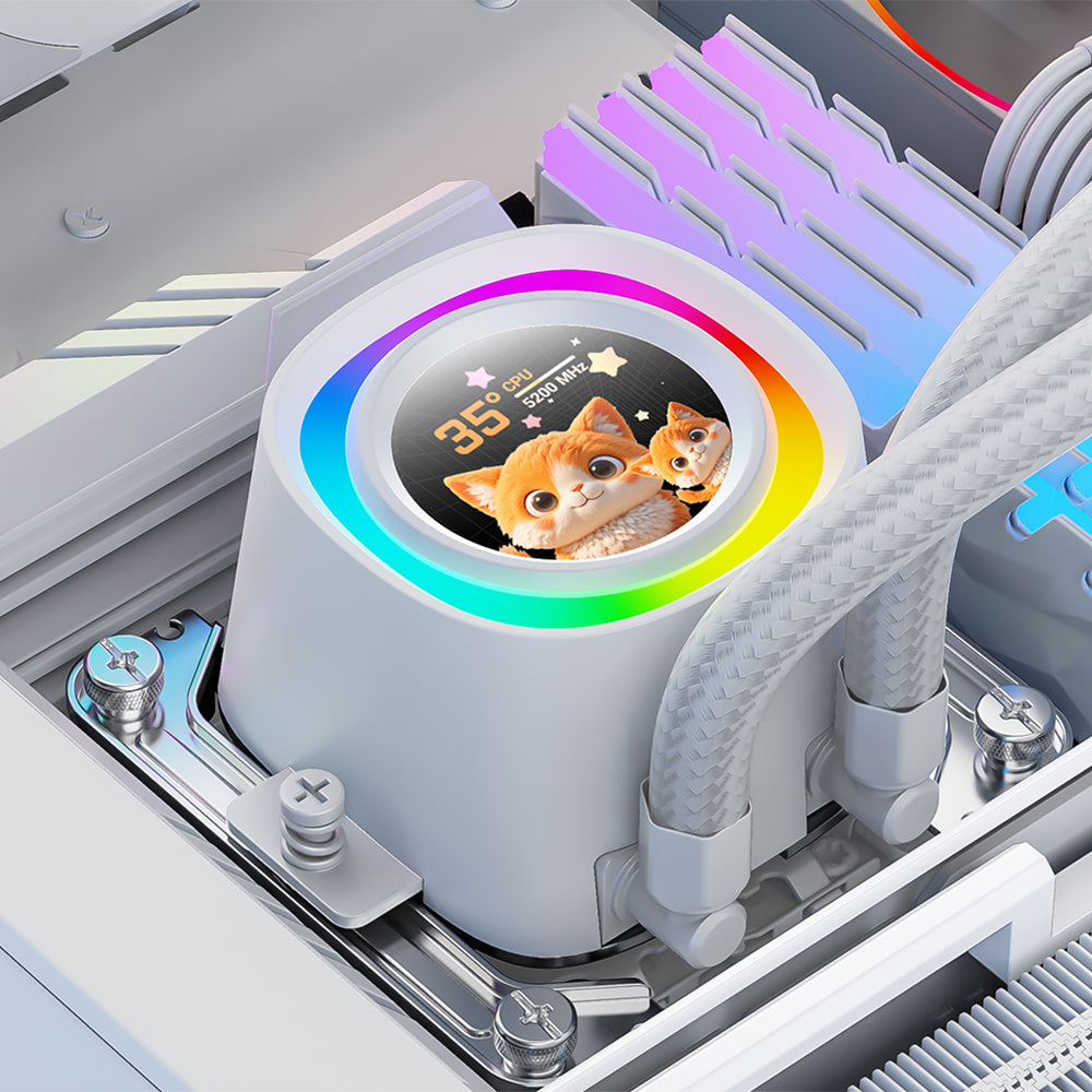 ID-COOLING FX360 LCD WHITE 360mm ARGB AIO CPU Liquid Cooler