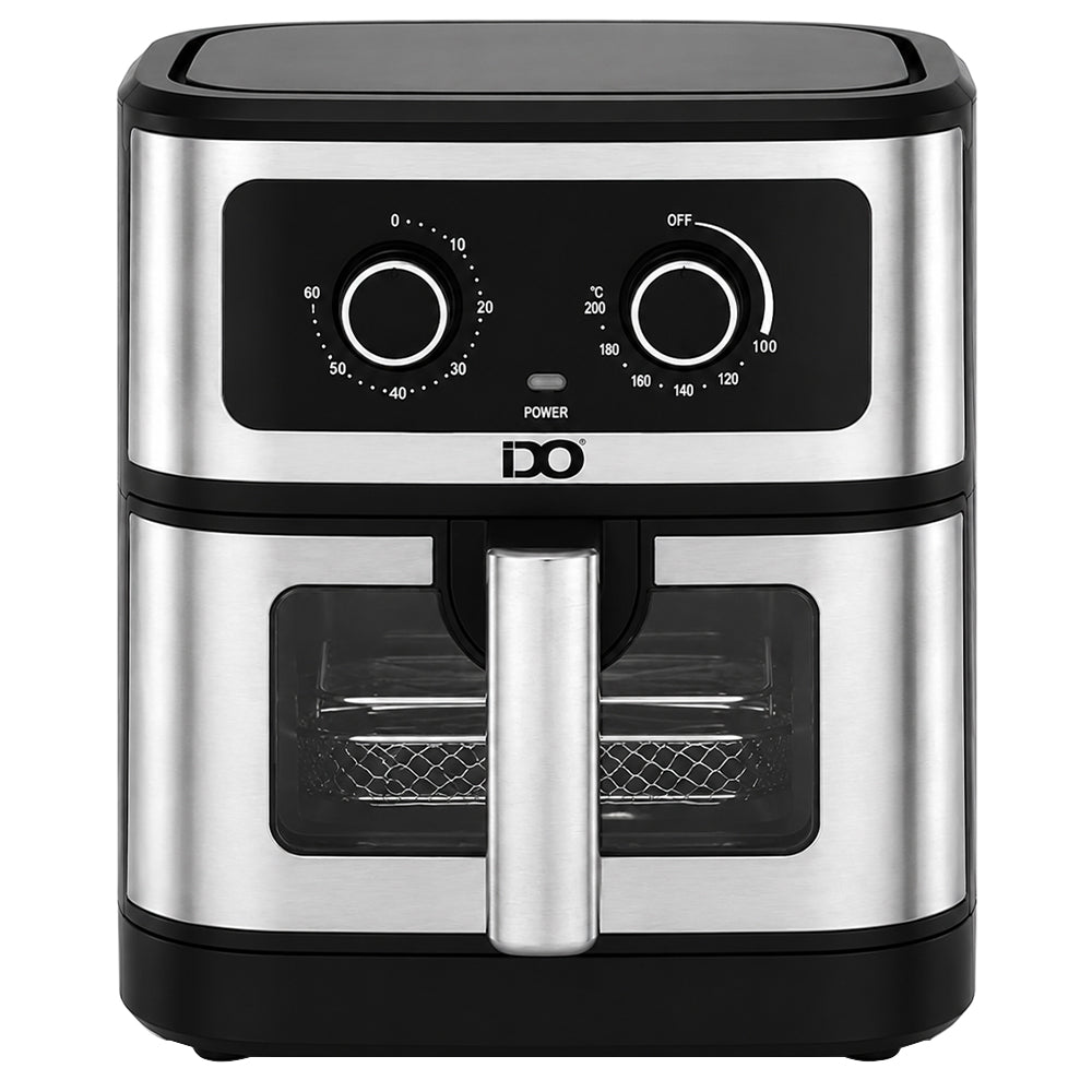 IDO Air Fryer AF1600GD-SVB 6.7L 1600W - Silver x Black