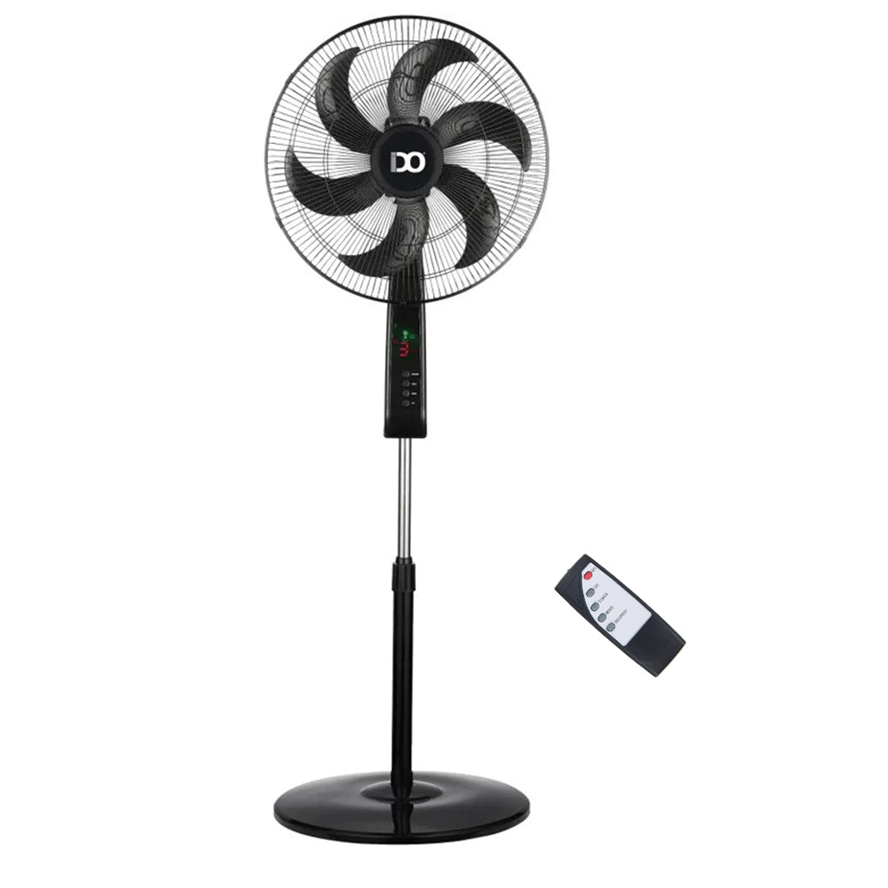 IDO Stand Fan With Remote SF18RC-BK 18 Inch - Black