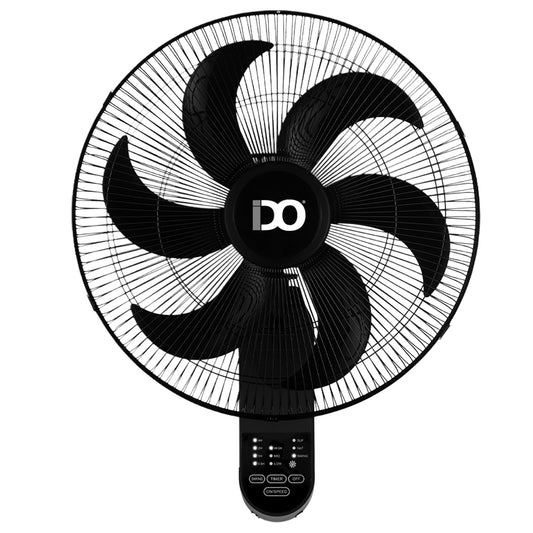 IDO Wall Fan With Remote WF18RC-BK 18 Inch - Black