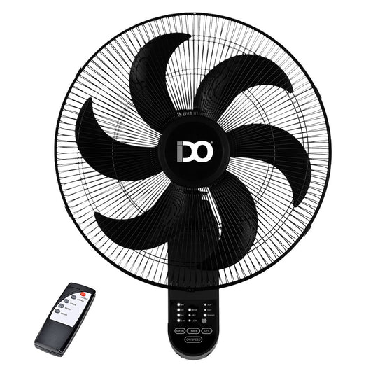 IDO Wall Fan With Remote WF18RC-BK 18 Inch - Black