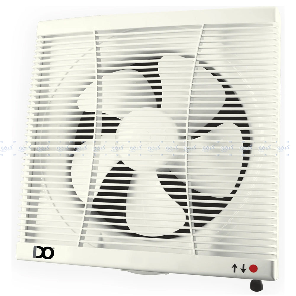 شفاط هواء ايدو زجاج اتجاهين 25 سم (30 سم × 30 سم) WVF25-OWH - أبيض