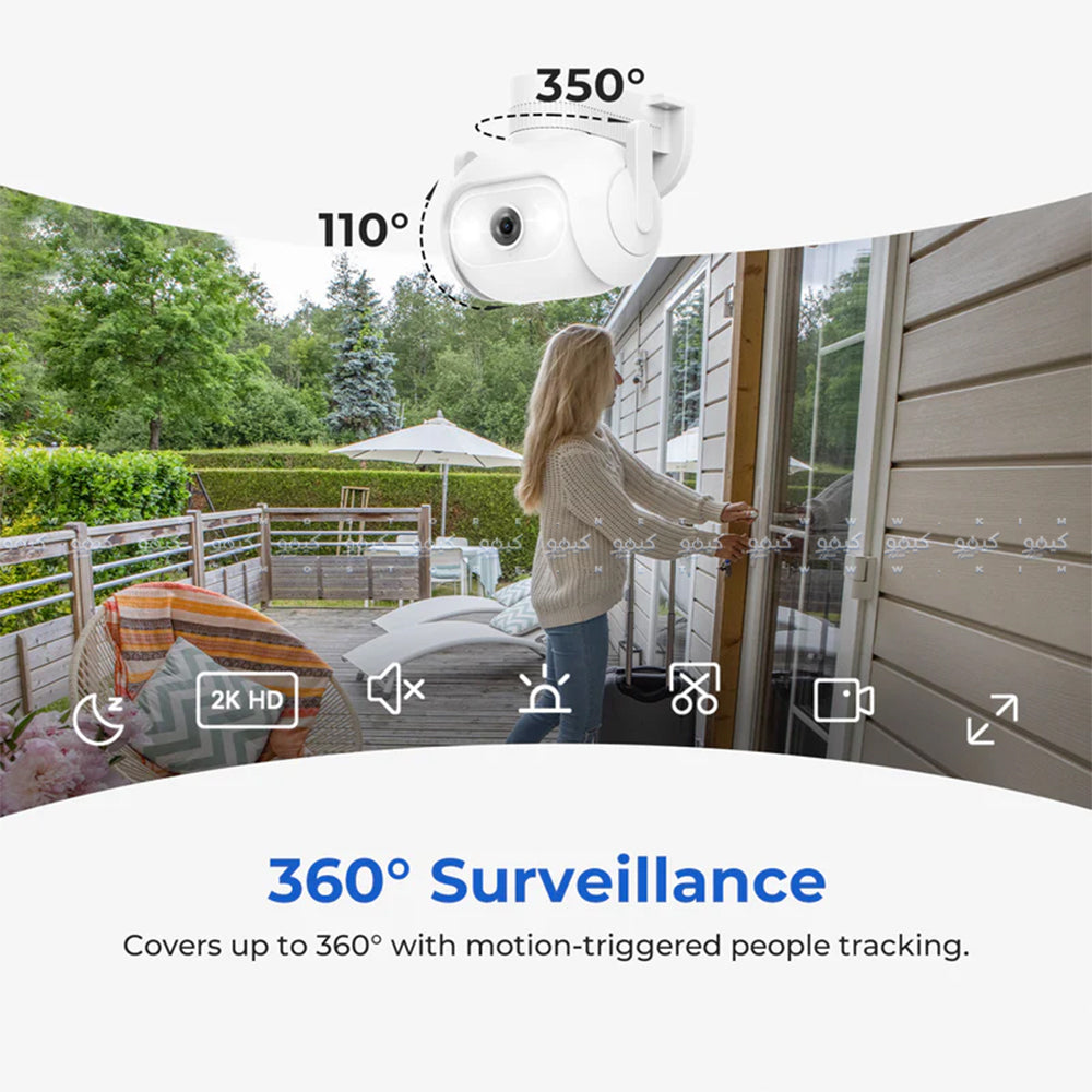IMILAB EC5 Wi-Fi 360° Pan & Tilt AI Outdoor Security Camera 2K 3MP (Mic) (Full Color)