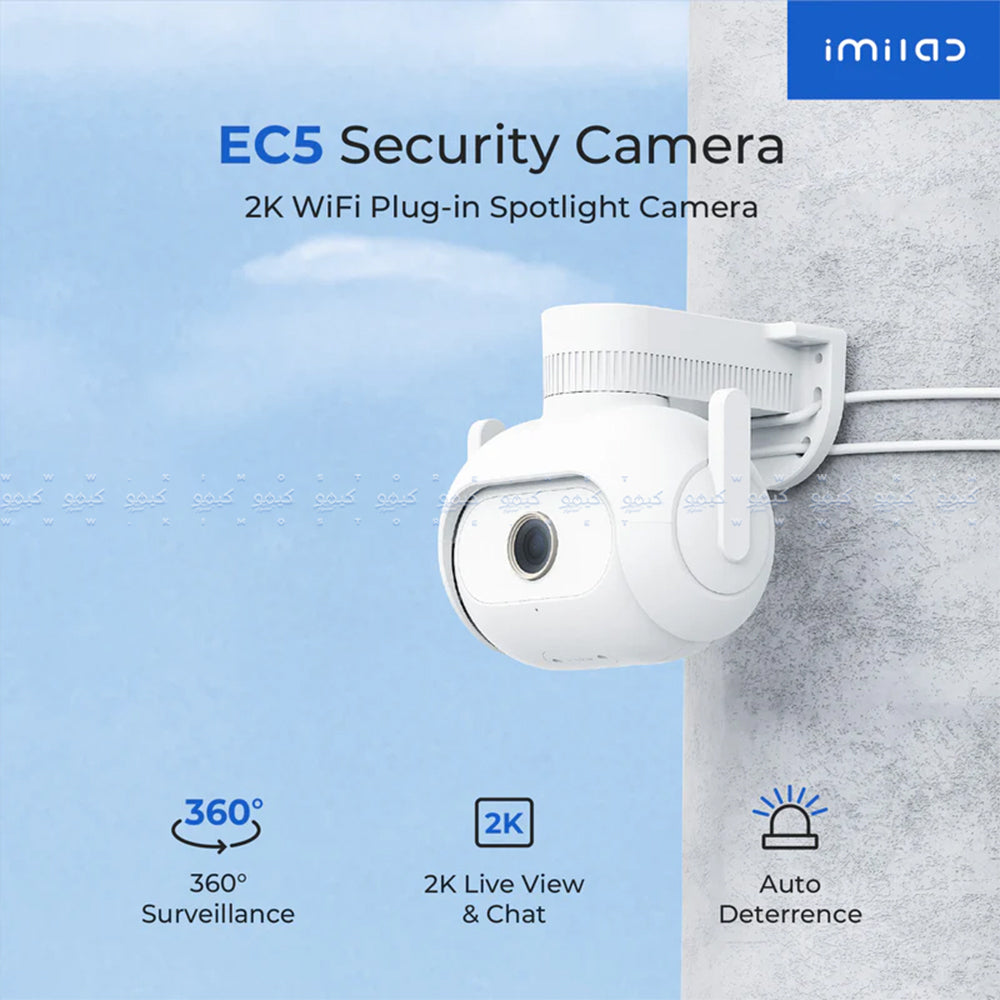 IMILAB EC5 Wi-Fi 360° Pan & Tilt AI Outdoor Security Camera 2K 3MP (Mic) (Full Color)