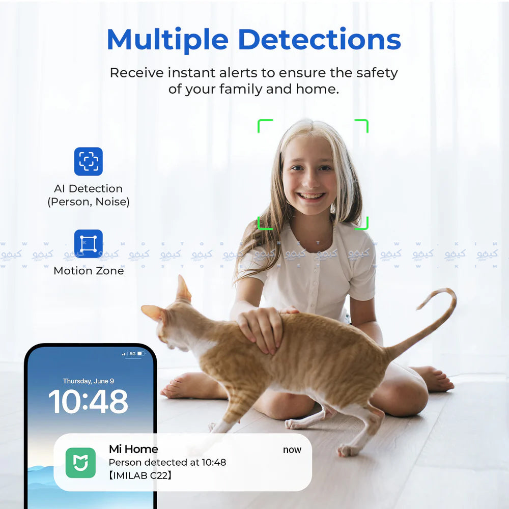 IMILAB C22 Wi-Fi Pan & Tilt AI Indoor Security Camera 3K 5MP (Mic)