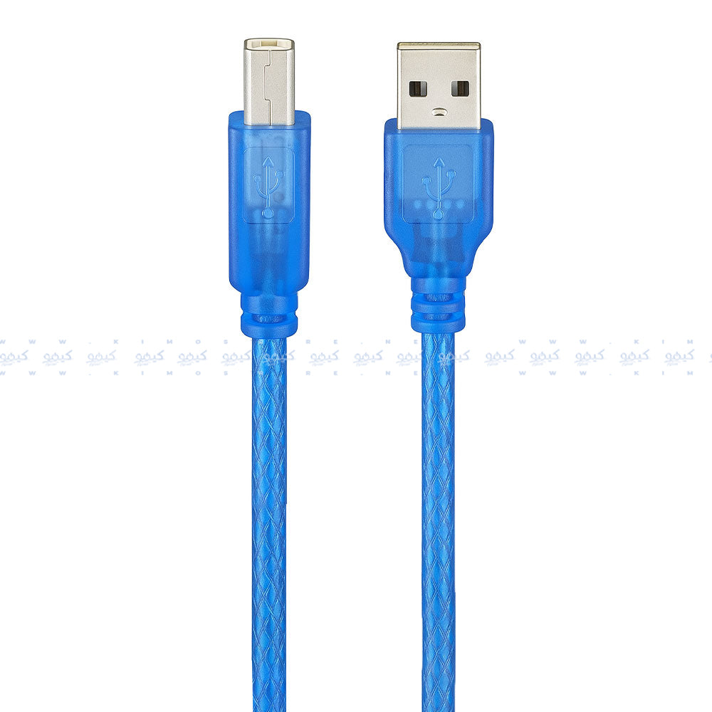 Iconz B2 Printer Cable 1.8m - Transparent Blue