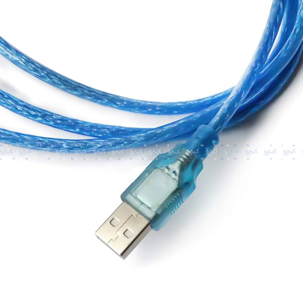كابل طابعة ايكونز 1.8 متر B2 - أزرق شفاف