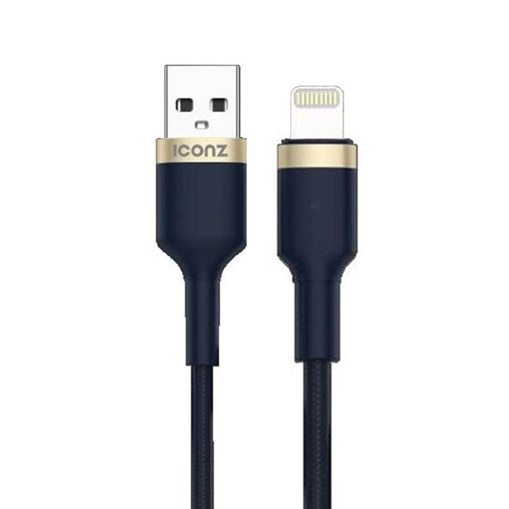 Iconz Link L20 XBL09 USB To Lightning Cable 2.4A Fast Charging 1m - Navy x Gold