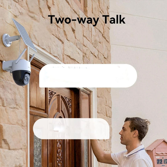 Imou Cell PT 2C IPC-B7C-5M0WEH/FSP12-TYPE-C Battery-Powered Wi-Fi Outdoor PTZ Security Camera 2K 5MP 4mm (8x Zoom) (Mic) (Full Color) With Solar Panel 3W