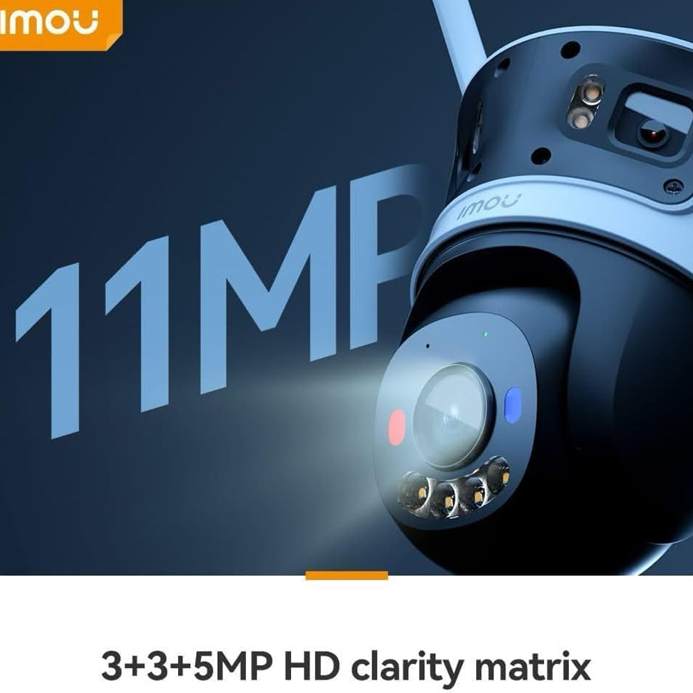Imou Cruiser Triple IPC-S7UP-11M0WED Triple Lens Wi-Fi Pan & Tilt Outdoor Security Camera 3MP+3MP+5MP 3.6mm (8x Zoom) (Mic) (Full Color)