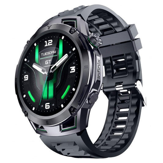 Infinix GTWATCH 5 Pro Smart Watch Black Case With Black Silicone Strap & Extra Nylon Strap