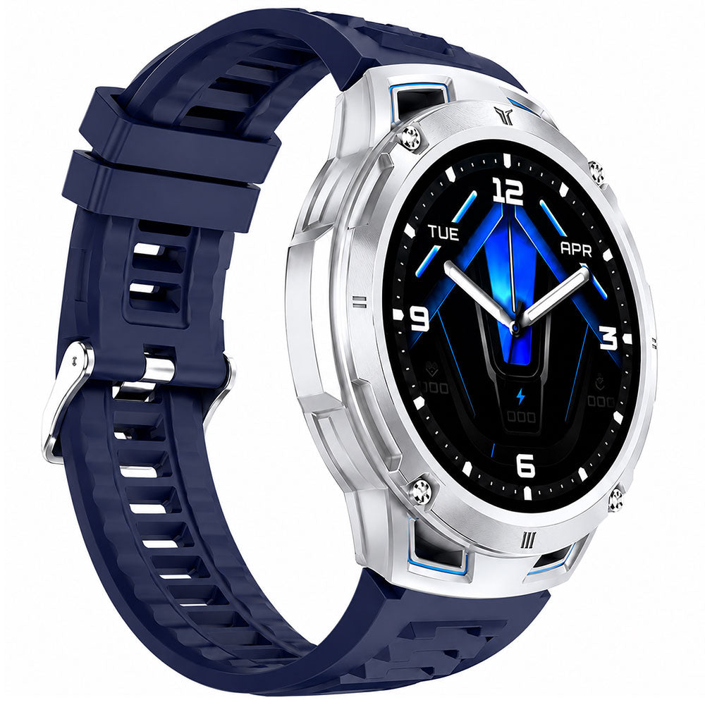 Infinix GTWATCH 5 Pro Smart Watch Silver Case With Blue Silicone Strap