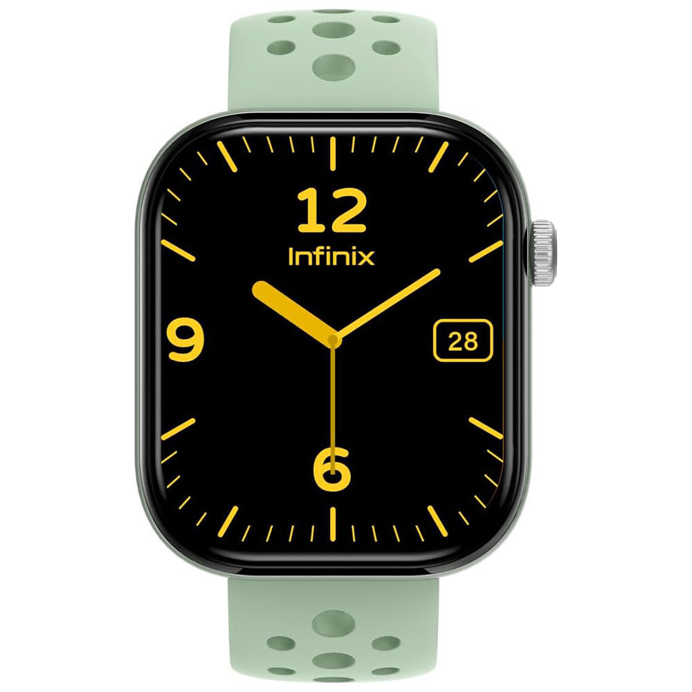Infinix XWatch H4 Smart Watch Green Case With Green Silicone Strap
