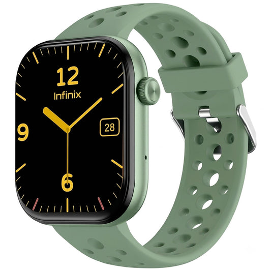 Infinix XWatch H4 Smart Watch Green Case With Green Silicone Strap