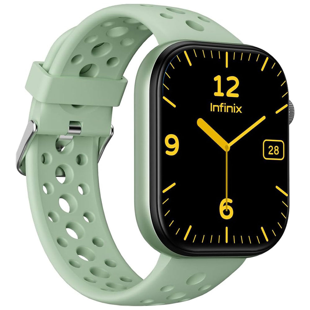 Infinix XWatch H4 Smart Watch Green Case With Green Silicone Strap