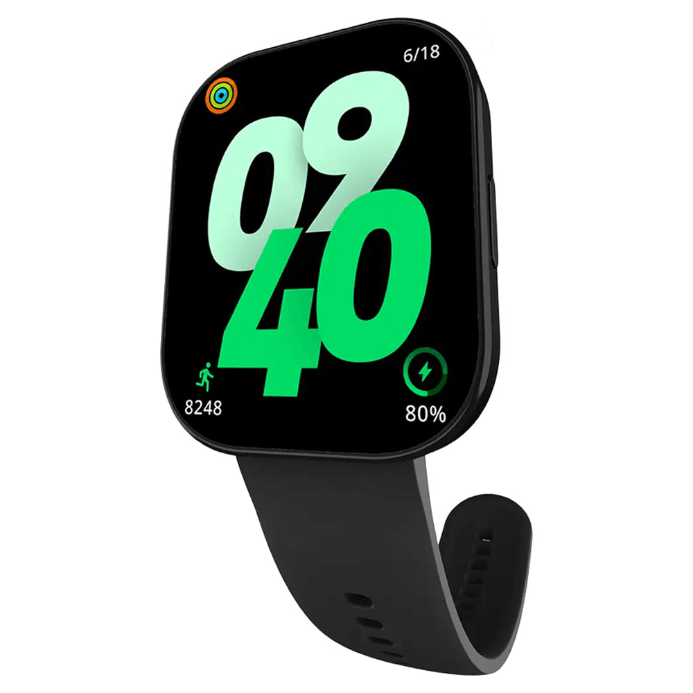 Infinix XWatch H5 Pro Smart Watch Chrome Case With Black Silicone Strap
