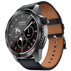 Infinix XWatch N5 Pro Smart Watch Black Case With Black Leather Strap