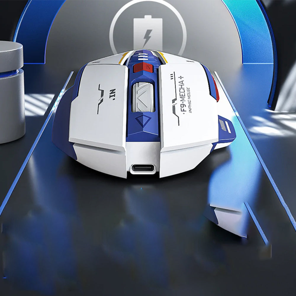 ماوس إنفيك لاسلكي بلوتوث قابل للشحن 2400 نقطة في البوصة F9 - ابيض 