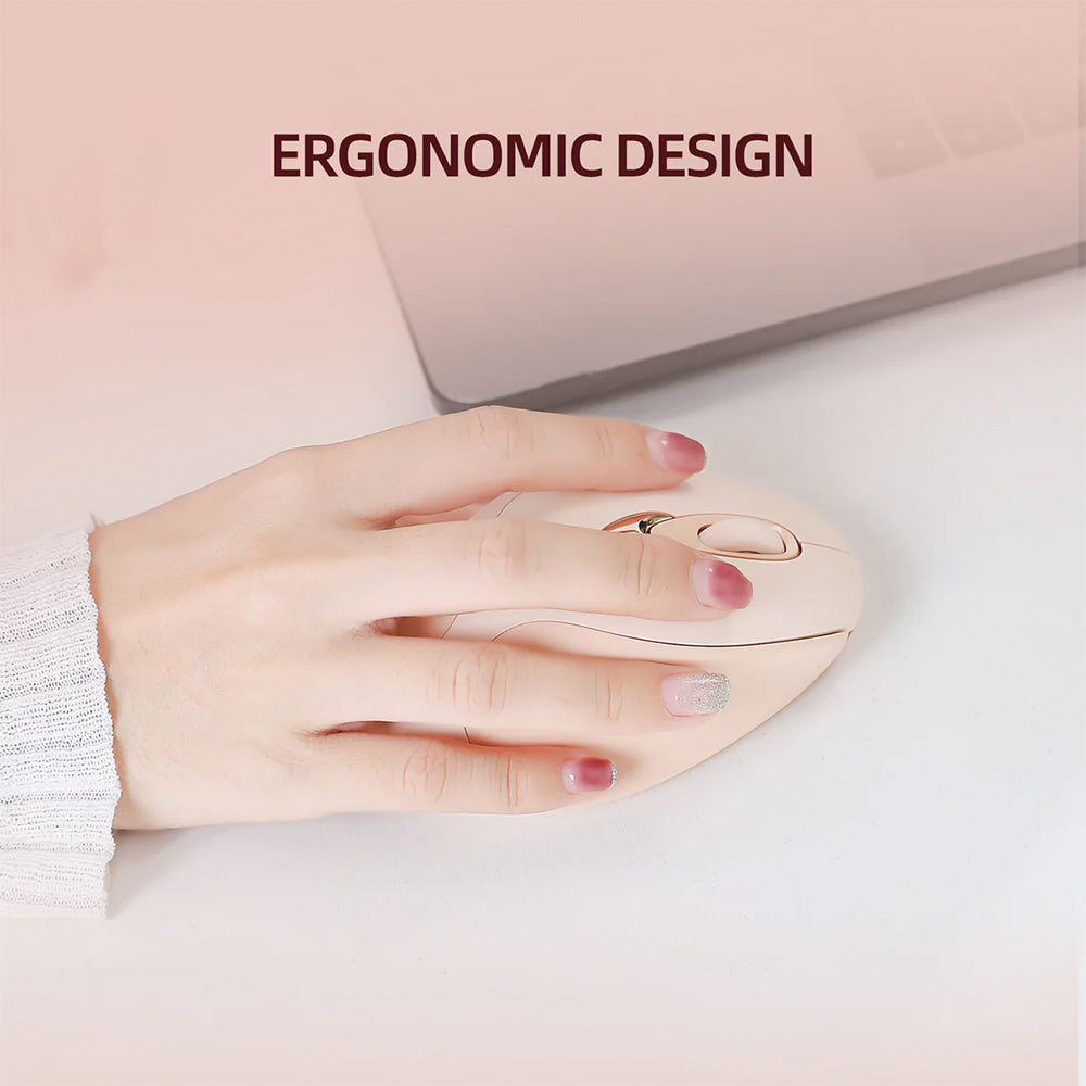 Inphic M8 Dual Mode Rechargeable Bluetooth Wireless Mouse 1600Dpi - Bronze