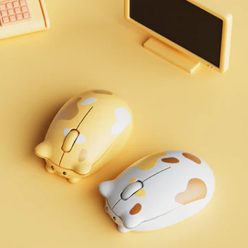 ماوس  إنفيك لاسلكي بلوتوث قابل للشحن 2400 نقطة في البوصة YC-KALO - اصفر