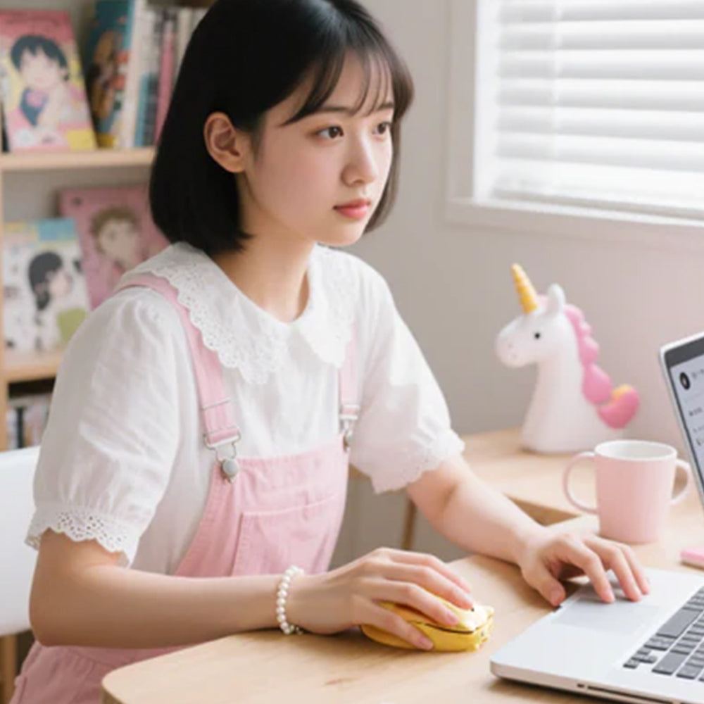 ماوس  إنفيك لاسلكي بلوتوث قابل للشحن 2400 نقطة في البوصة YC-KALO - اصفر