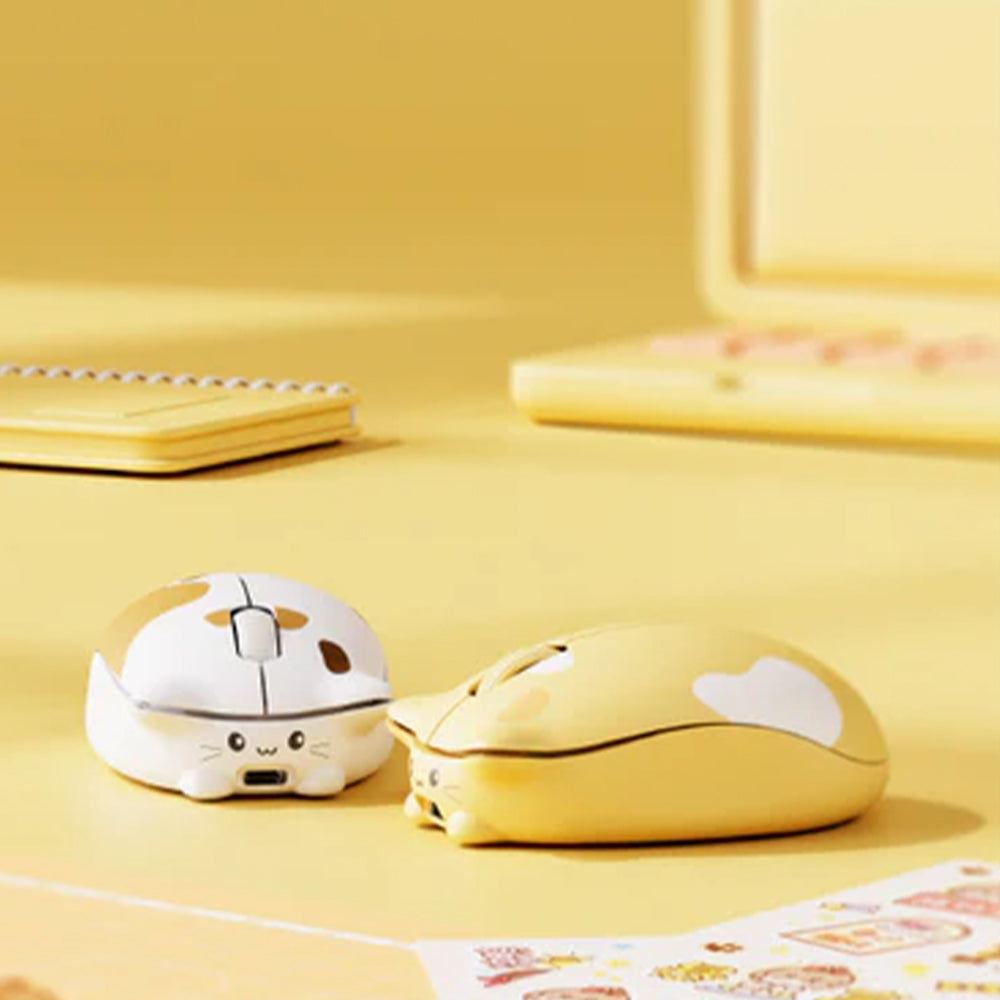 ماوس  إنفيك لاسلكي بلوتوث قابل للشحن 2400 نقطة في البوصة YC-KALO - اصفر