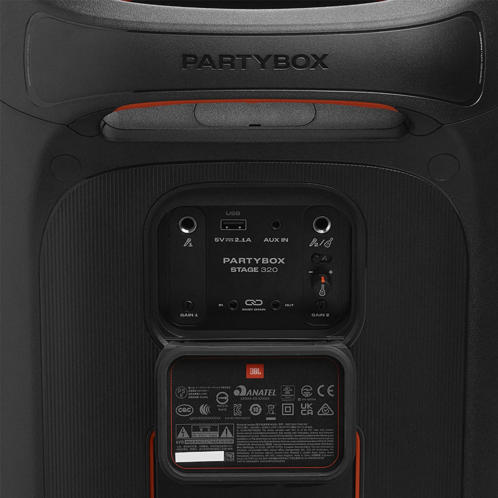 JBL PartyBox Stage 320 Portable Bluetooth Speaker - Black