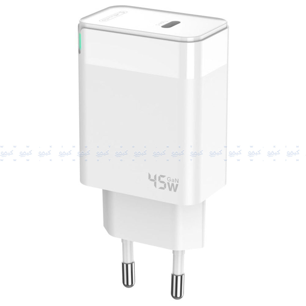 شاحن حائط جيليكو بمنفذ تايب سي بقوة 45 وات شحن سريع C105 - ابيض
