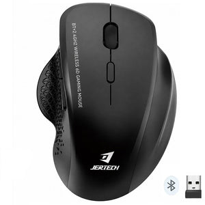 Jertech ELITE W500 Dual Mode Rechargeable Bluetooth Wireless Gaming Mouse 2400Dpi - Black