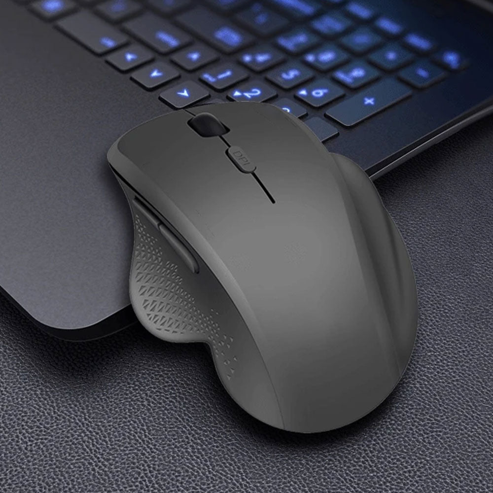 Jertech ELITE W500 Dual Mode Rechargeable Bluetooth Wireless Gaming Mouse 2400Dpi - Black