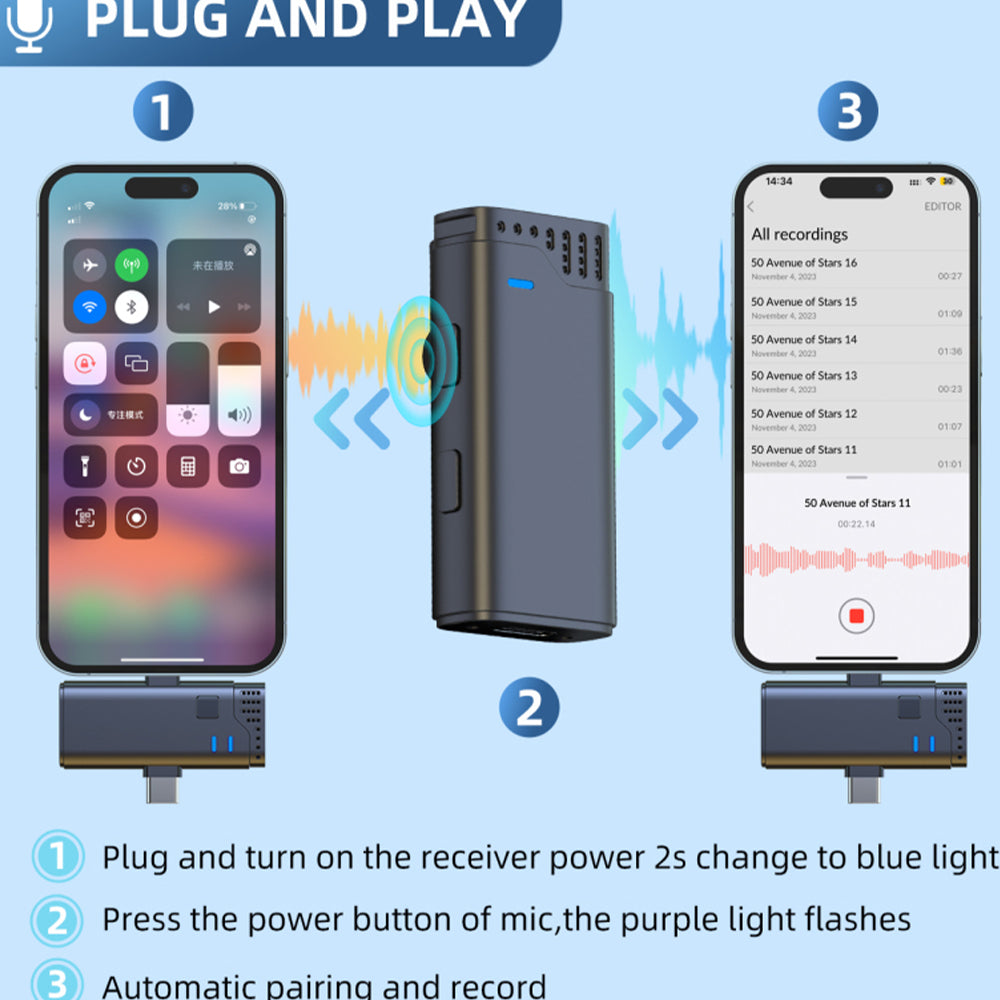 Jmary MW-16 3In1 2.4GHz Dual Channel Wireless Microphone System - Black