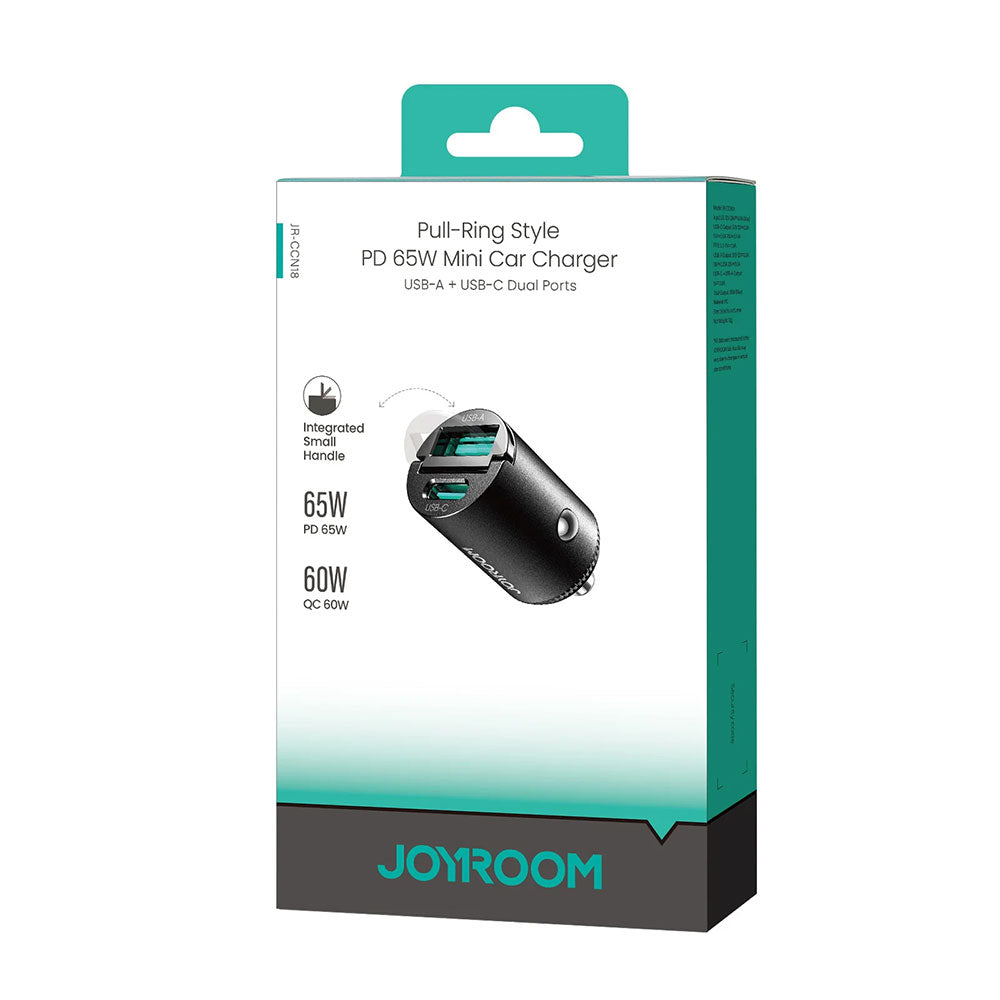 Joyroom JR-CCN18 Mini Car Charger USB + Type-C 65W Fast Charging
