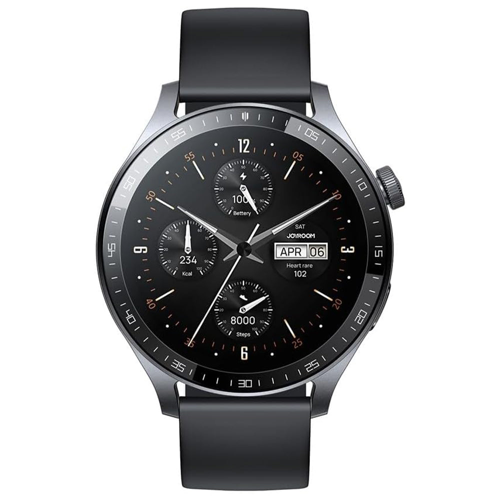 Joyroom JR-FC2 Pro Smart Watch Space Grey Case With Black Leather Strap & Extra Silicone Strap