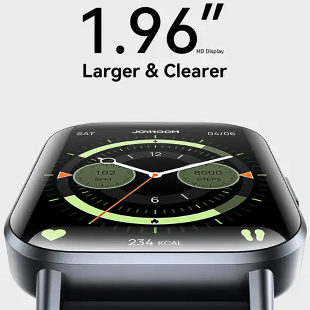 ساعة سمارت جوي رووم JR-FT3S هيكل رمادي مع سوار سيليكون رمادي