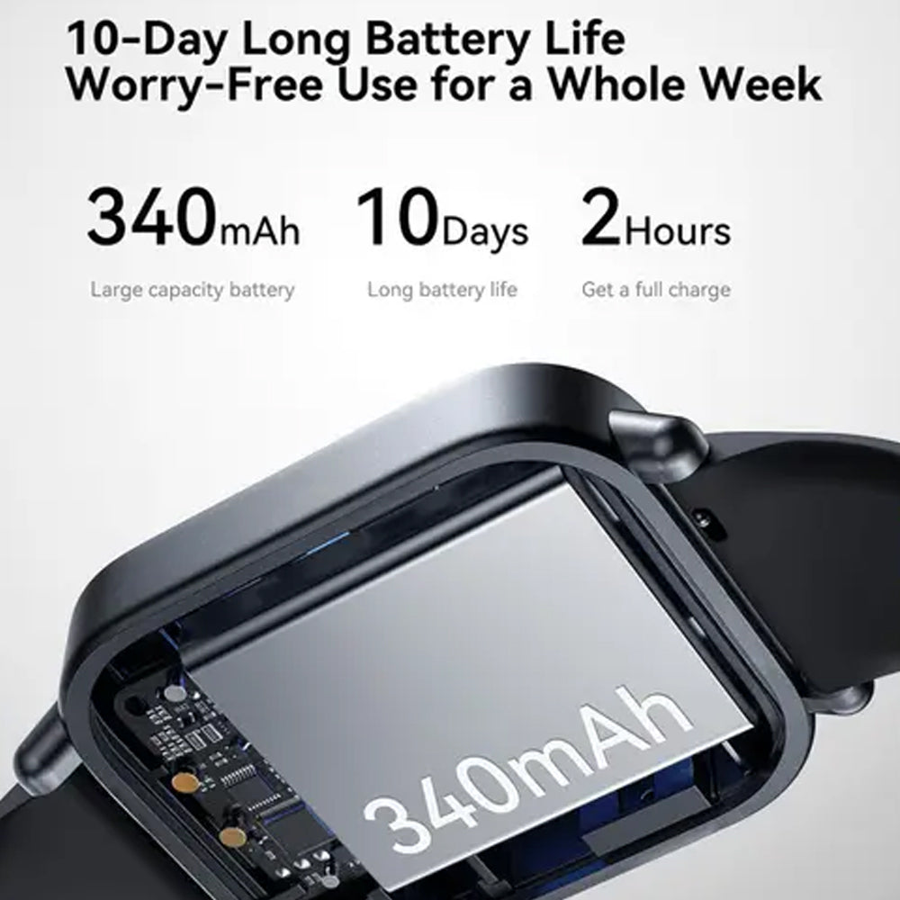 ساعة سمارت جوي رووم JR-FT3S هيكل رمادي مع سوار سيليكون رمادي