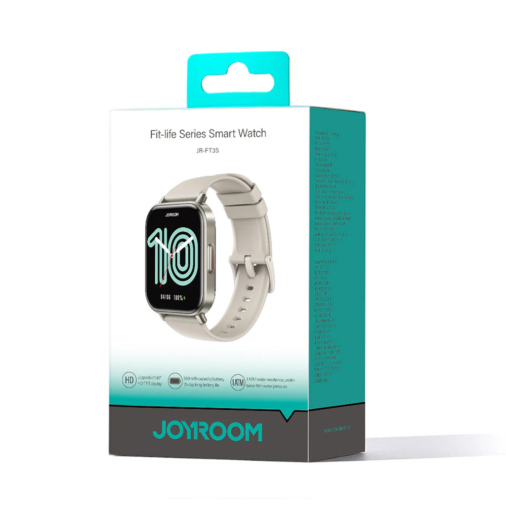 Joyroom JR-FT3S Smart Watch Titanium Case With Gray Silicone Strap